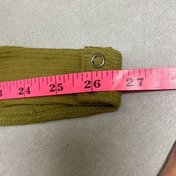 Revolve n:Philanthropy Ribbed Bodysuit Olive Green Square Neck Thong NWT Small - Picture 10 of 11
